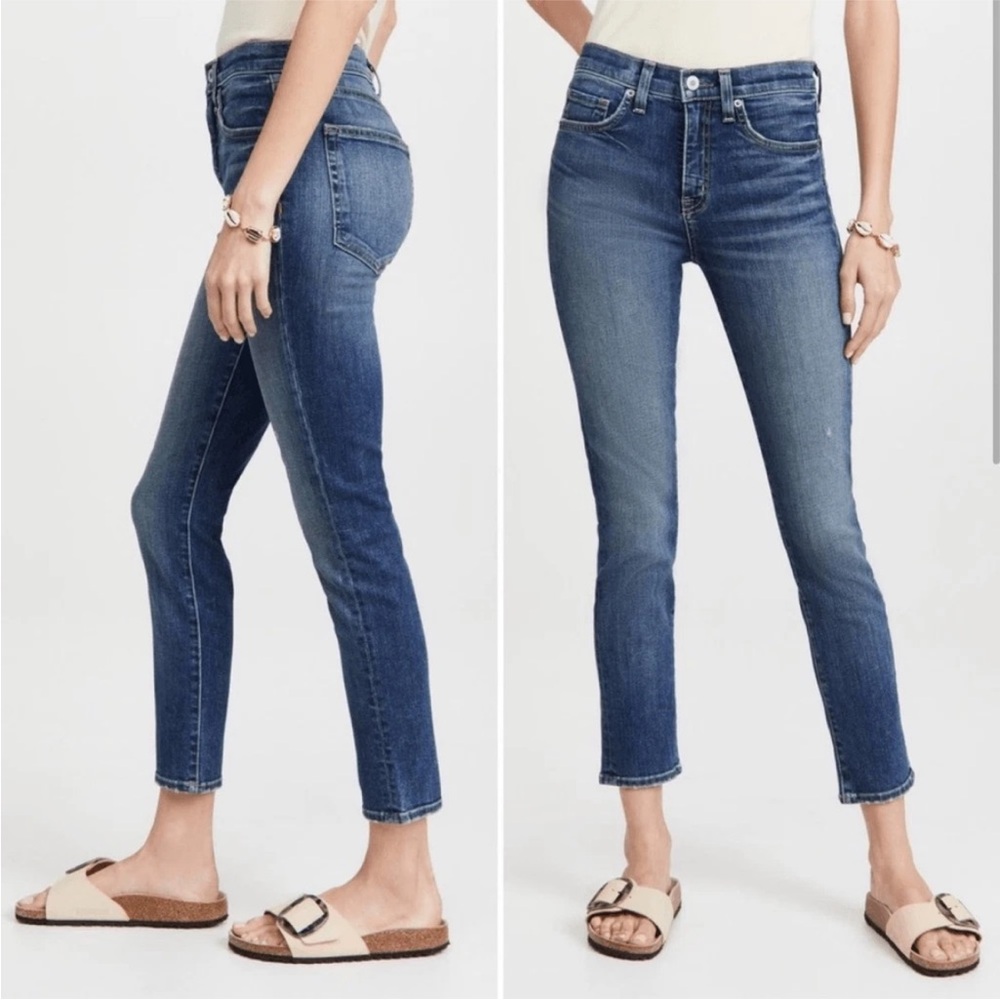 NILI LOTAN Mid Rise Skinny classic wash 27 Distress